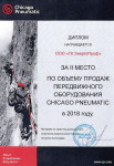 Диплом за II место по объему продаж Chicago Pneumatic